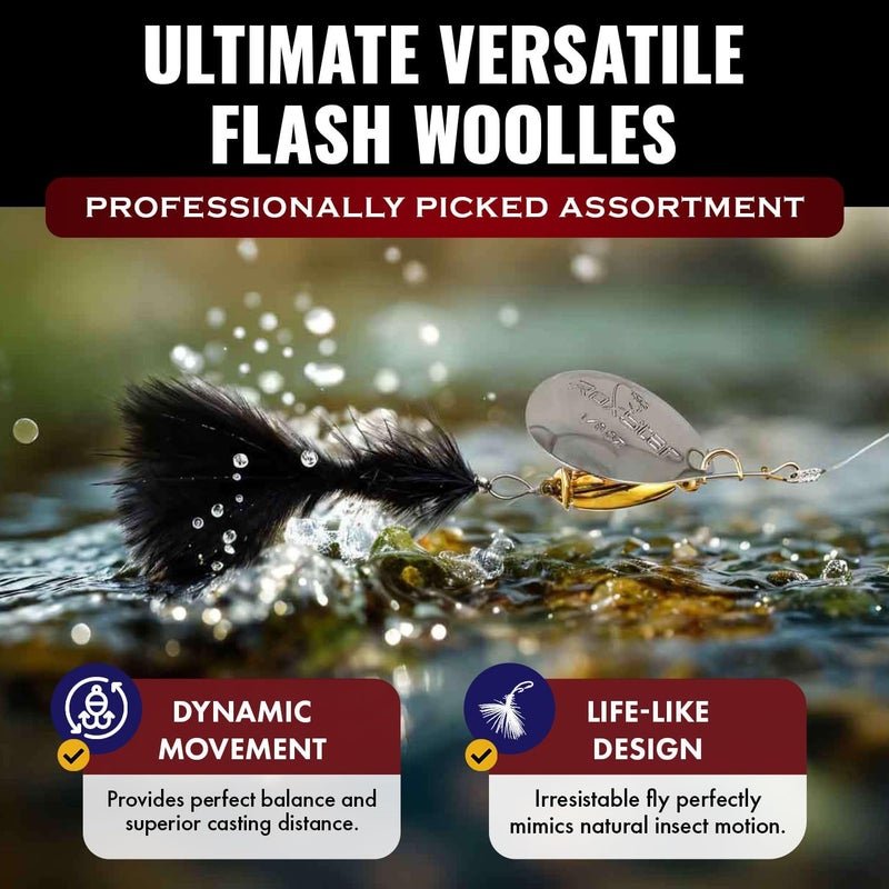 RoxStar Lures RoxStar Fly Strikers Proven Nationwide to Out-Fish Any Spinner | Hand-Tied in The USA | Most Versatile Fishing Spinner Ever! Trout Lure Also for Bass & Steelhead | Stop Fishing - Start Catching - Image 3